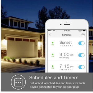 Kasa WI-FI Outdoor Smart Dimmer Plug Works W/ALexa and Google New in Open Box